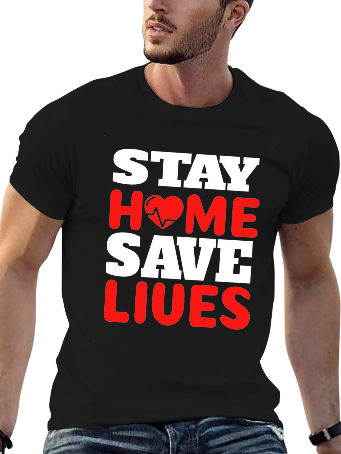 Stay Home Save Lives T-Shirt Pandemic Awareness