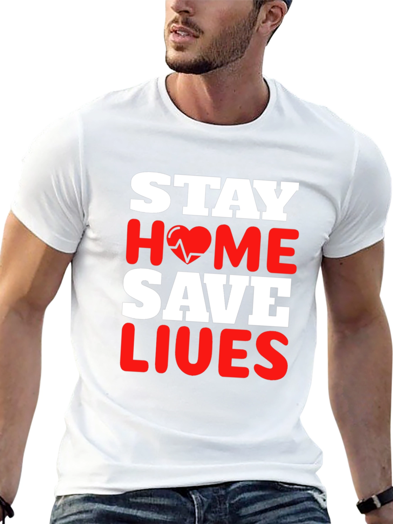 Stay Home Save Lives T-Shirt Pandemic Awareness