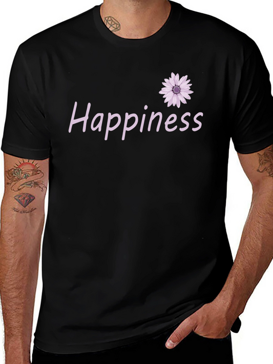 Happiness Daisy Graphic T-Shirt - Casual Comfort
