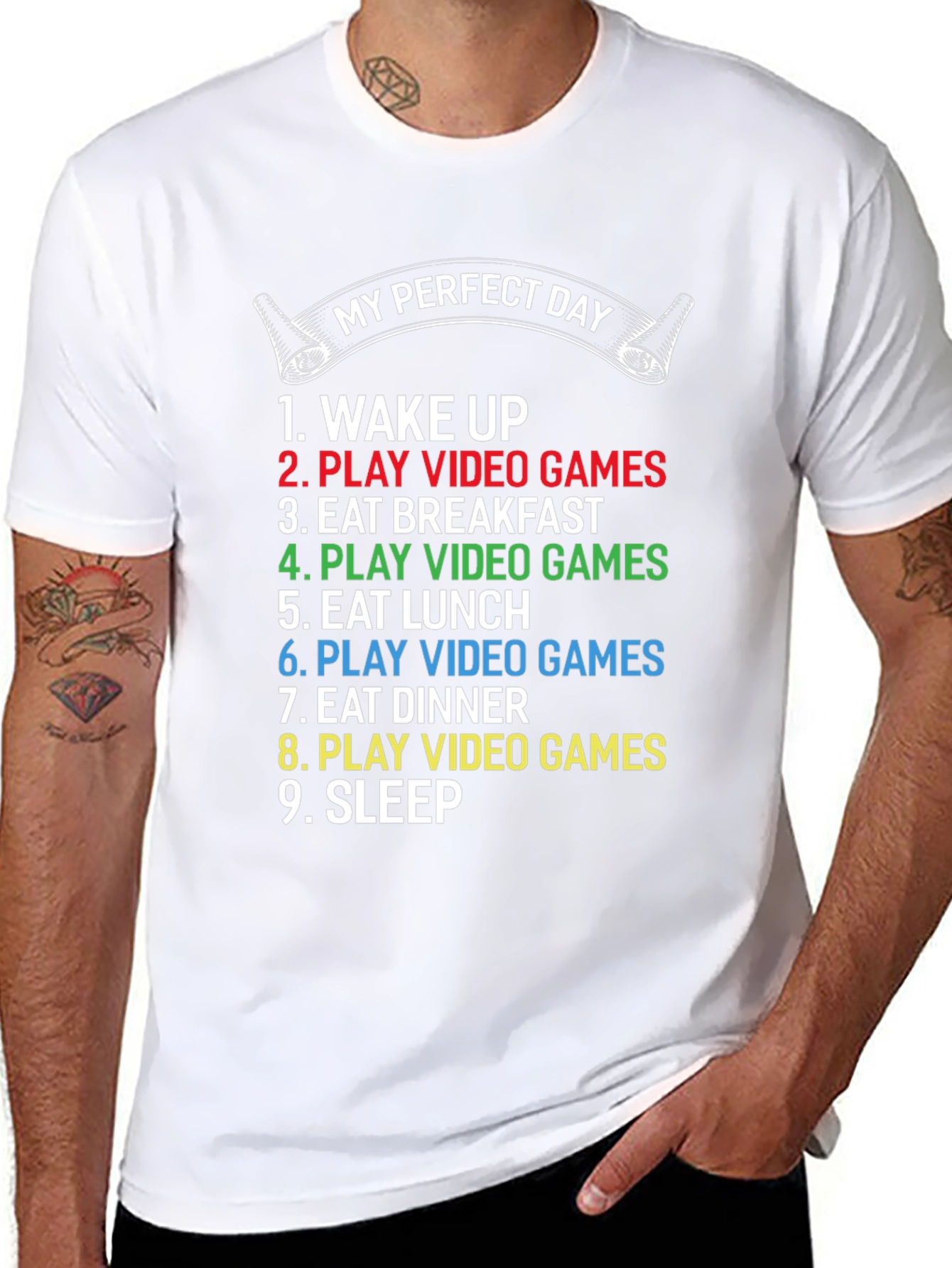 My Perfect Day Video Games T-Shirt