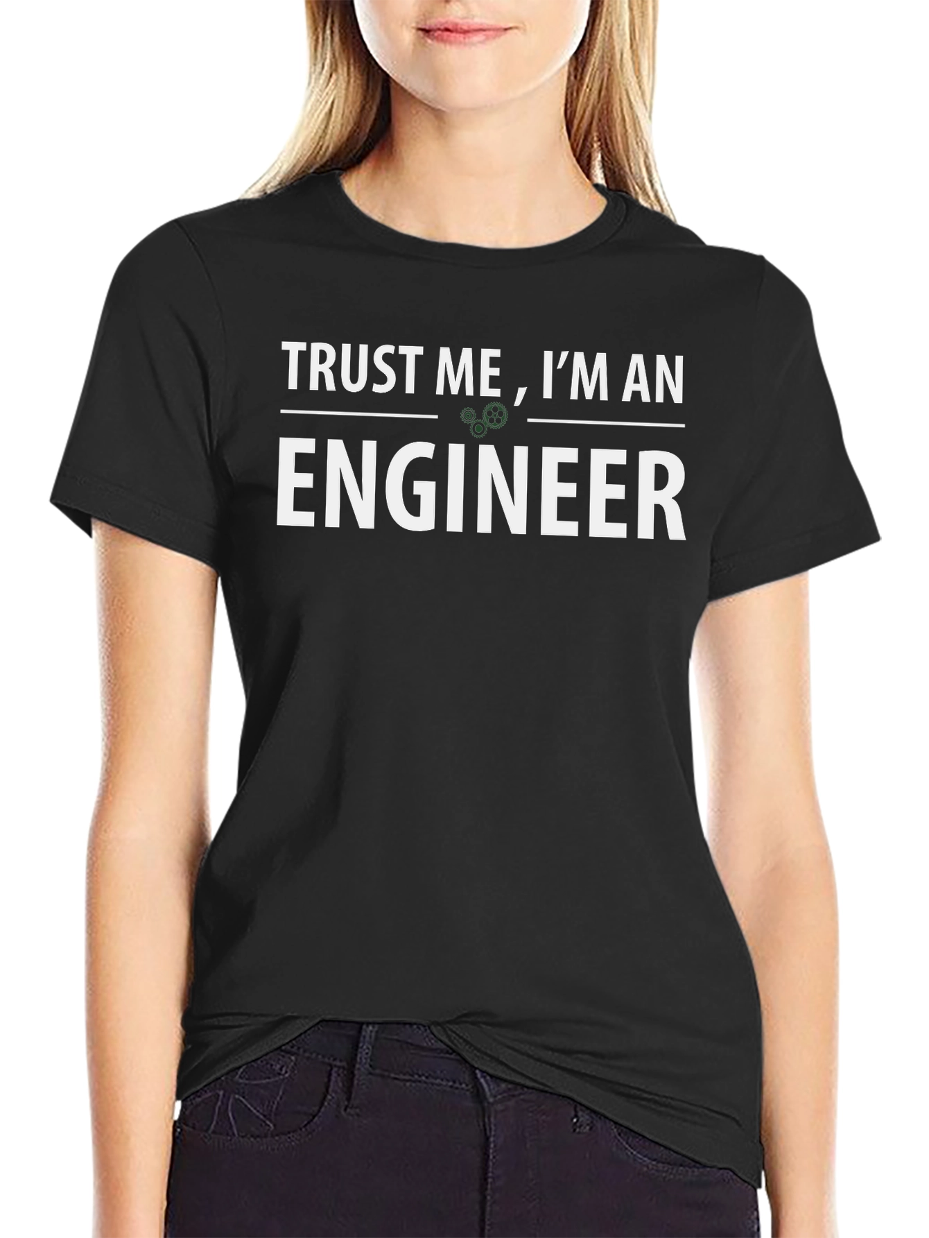 Trust Me Im An Engineer Black T-Shirt