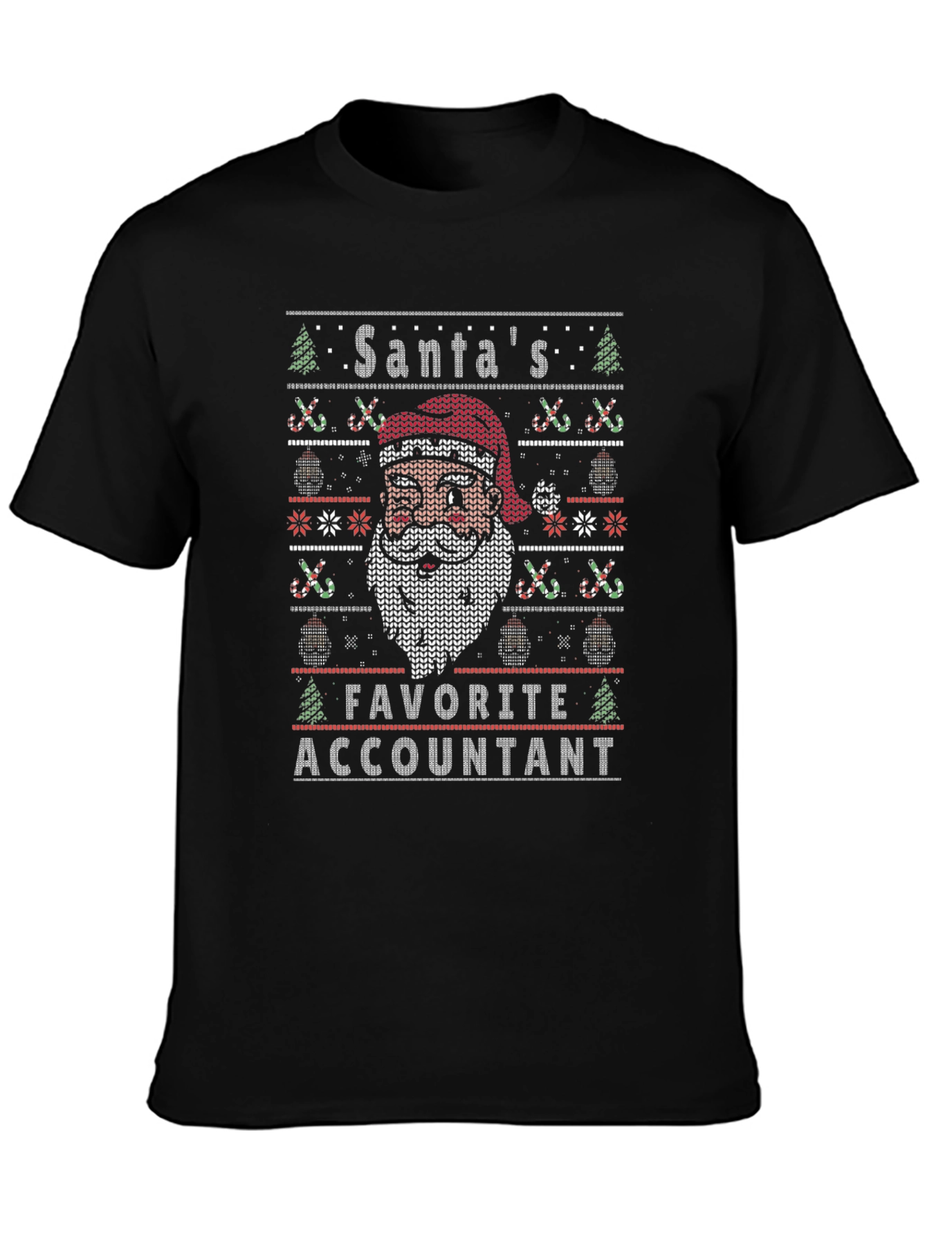 Santas Favorite Accountant Ugly Christmas Sweater T-Shirt