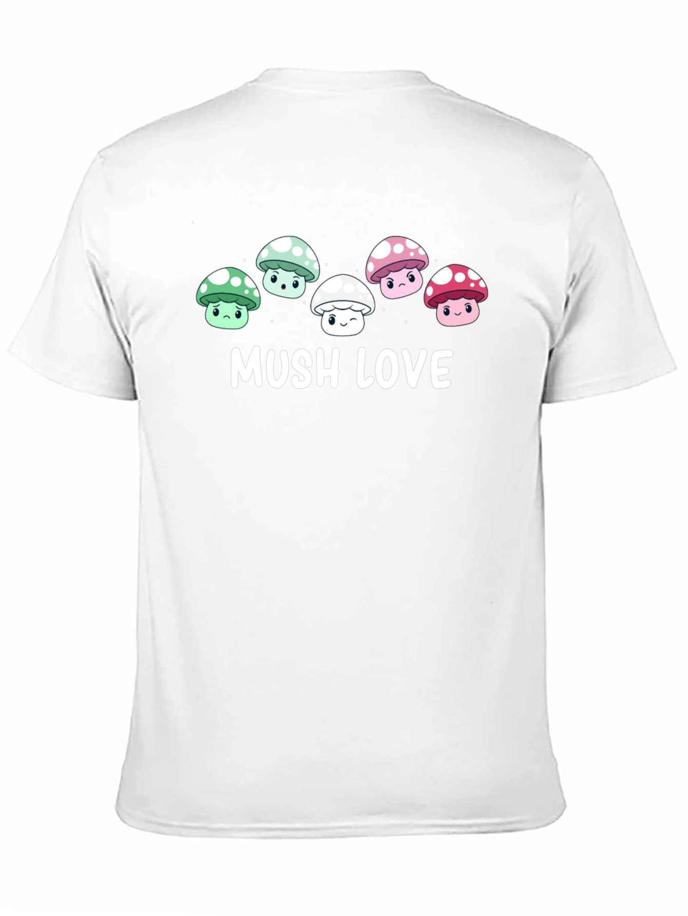 Mushroom Love Graphic Tee - Cute Cartoon Fungi T-Shirt