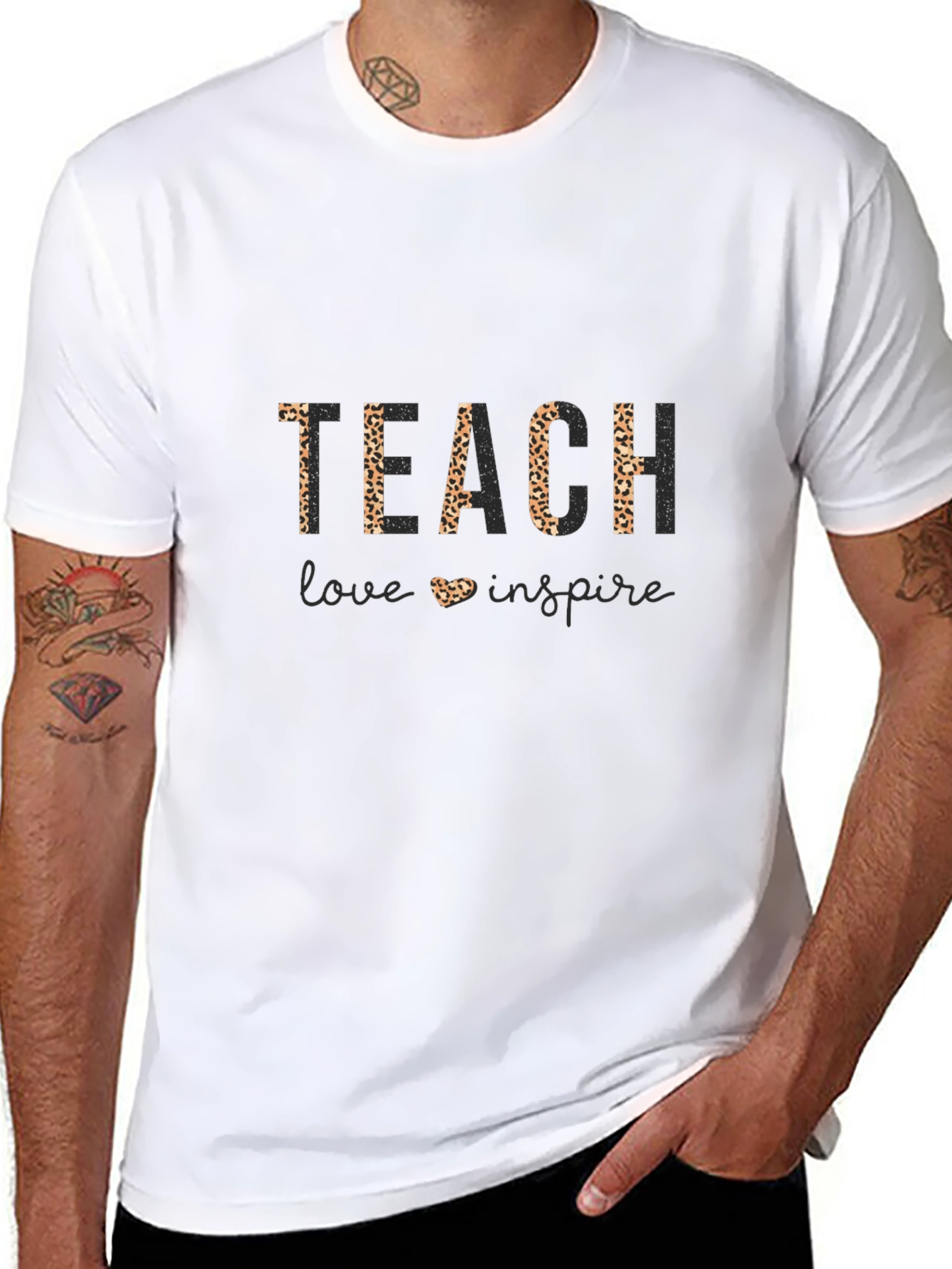 Leopard Print Teacher T-Shirt