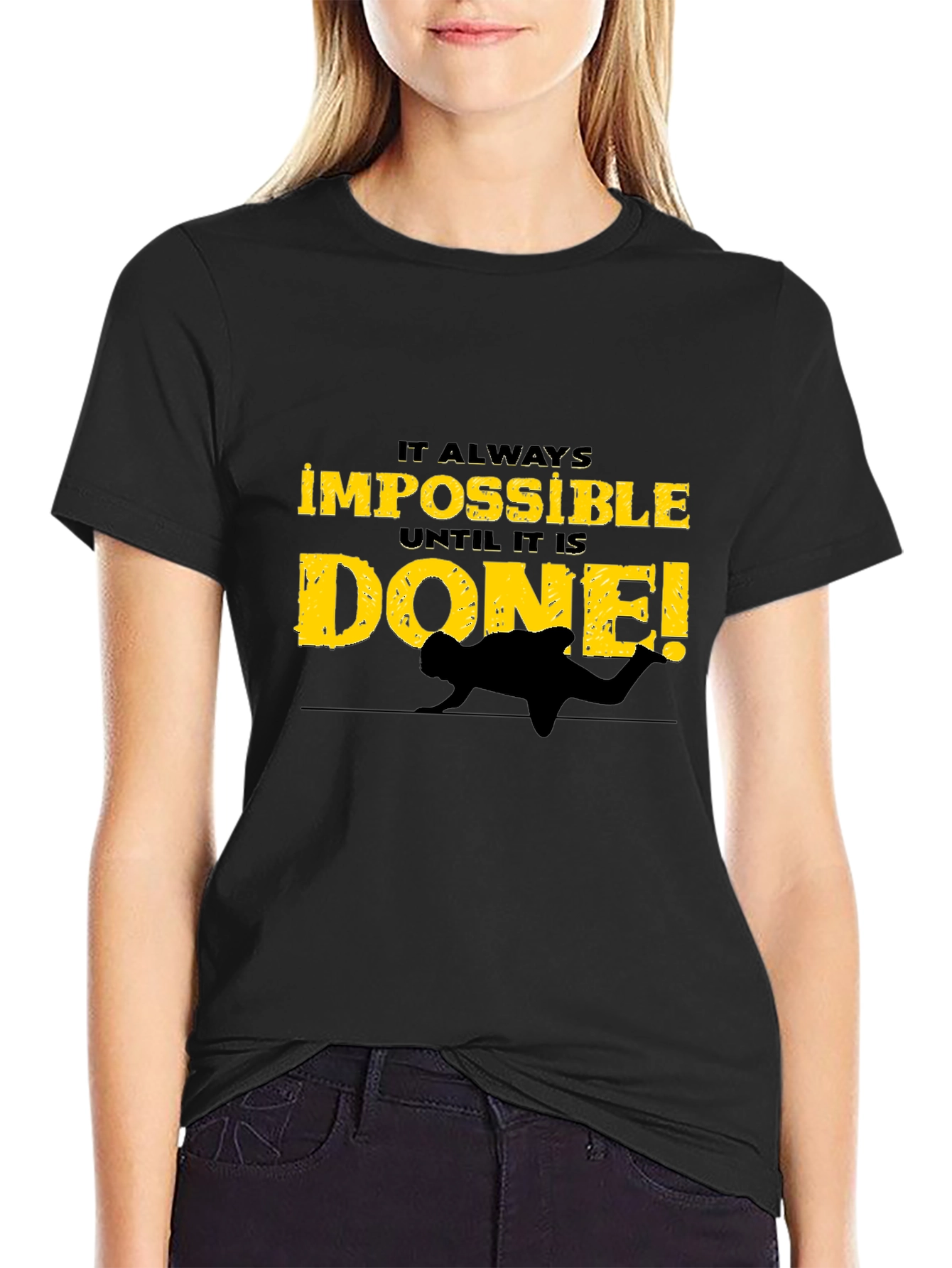 Impossible is Done Black Graphic Tee