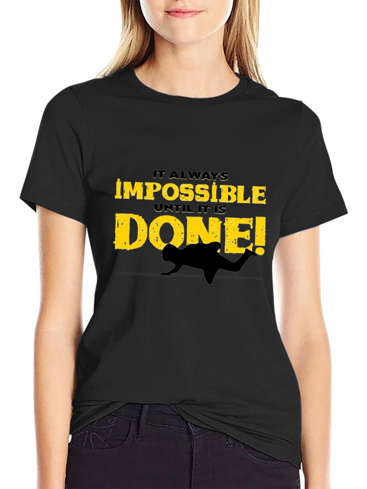 Impossible is Done Black Graphic Tee