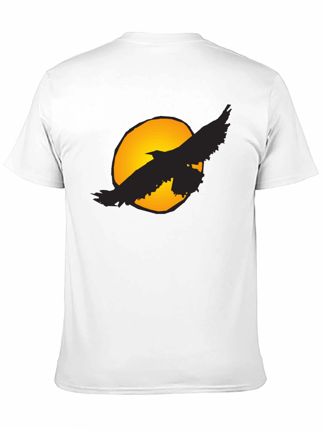 Raven Moon T-Shirt - Graphic Print Black Tee
