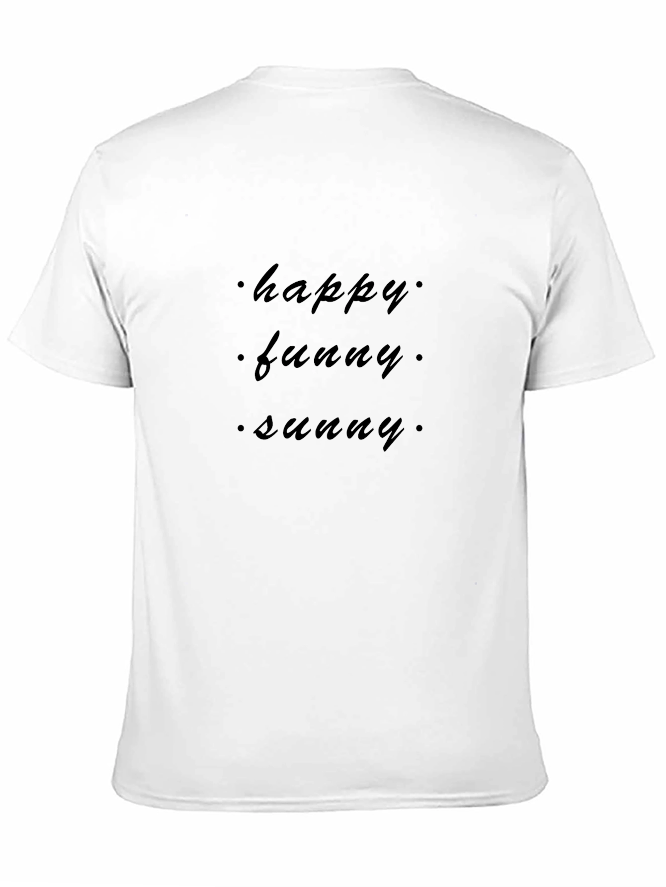 Happy Funny Sunny Black T-Shirt