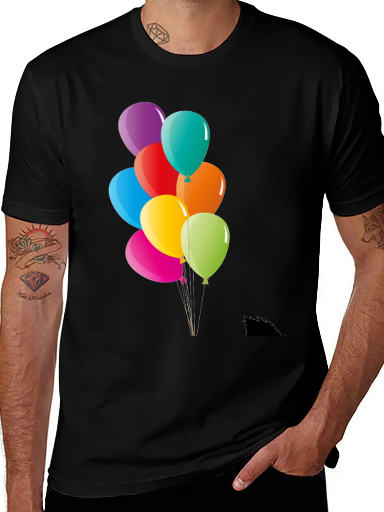 Colorful Balloons Graphic T-Shirt