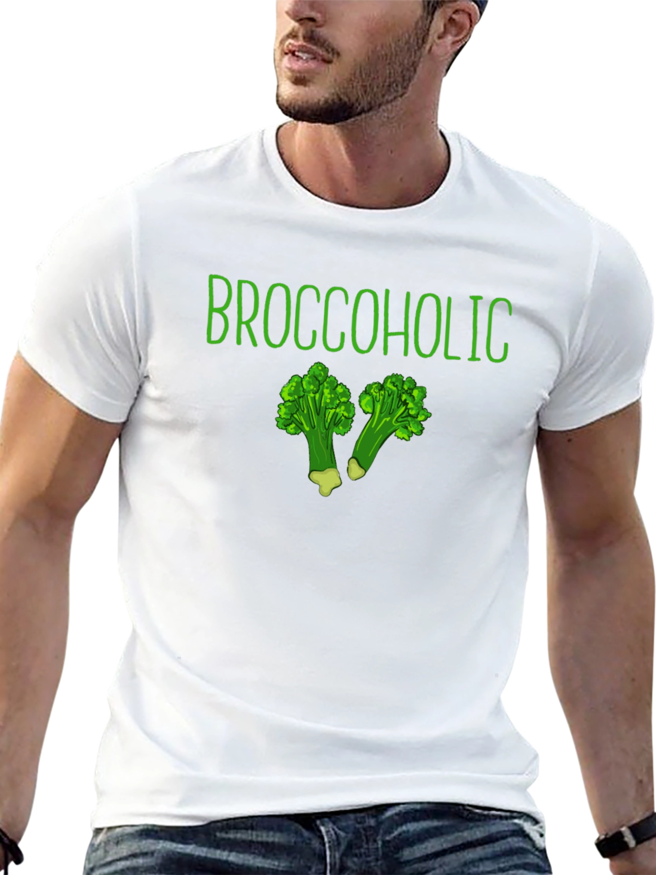 Broccoholic Black T-Shirt - Funny Broccoli Lover Tee