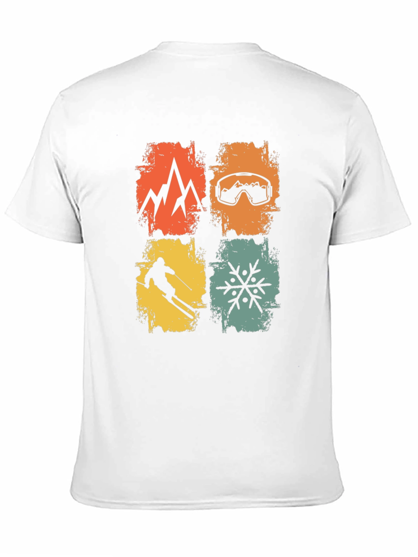 Retro Winter Sports T-Shirt - Mountain Skiing