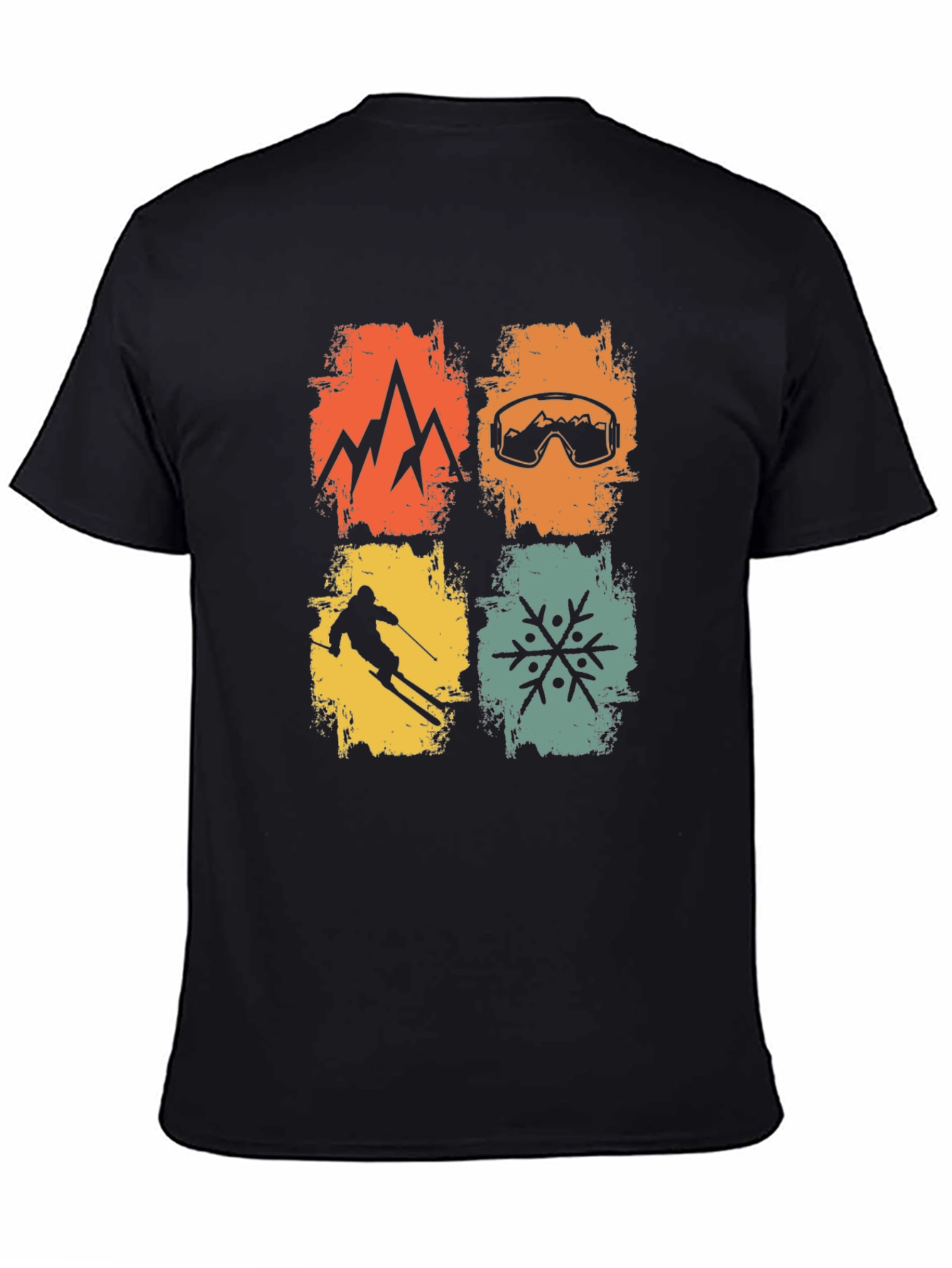 Retro Winter Sports T-Shirt - Mountain Skiing