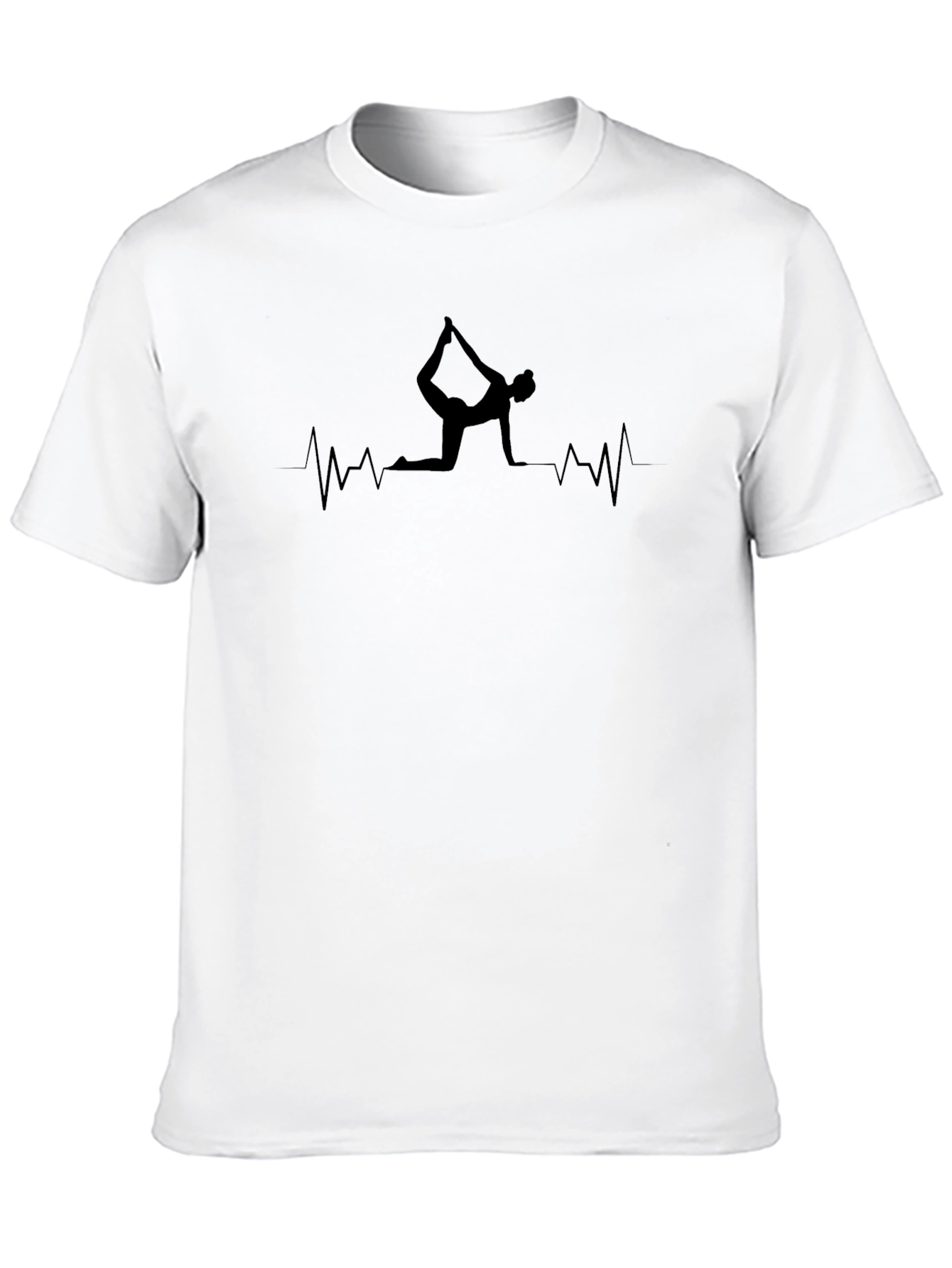 Yoga Heartbeat Black T-Shirt
