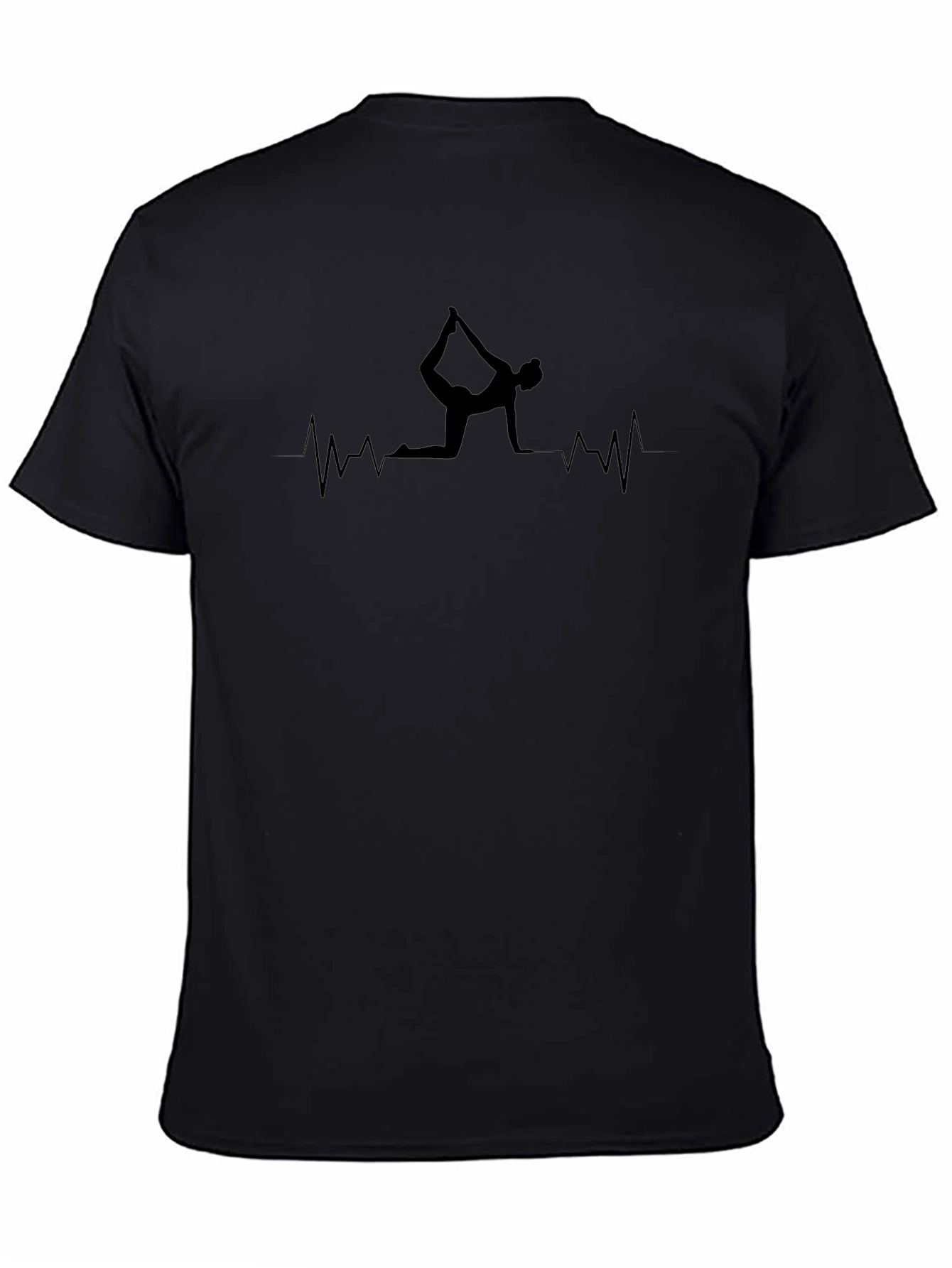 Yoga Heartbeat Black T-Shirt