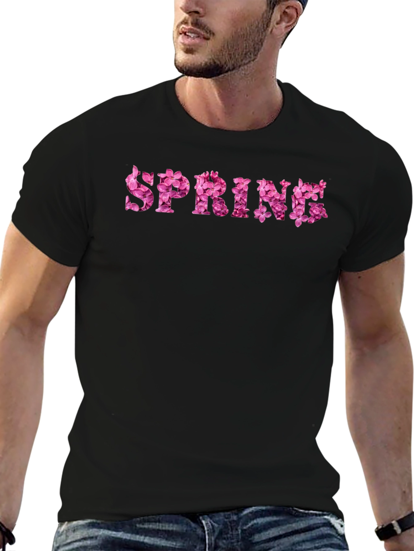 Floral Spring T-Shirt - Black
