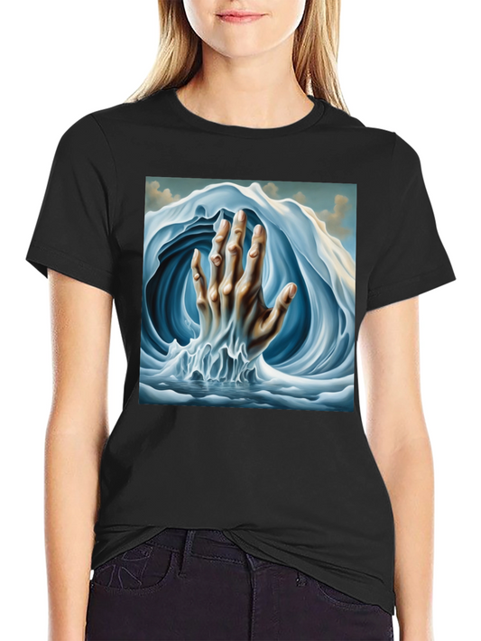 Surreal Wave Hand Graphic Tee