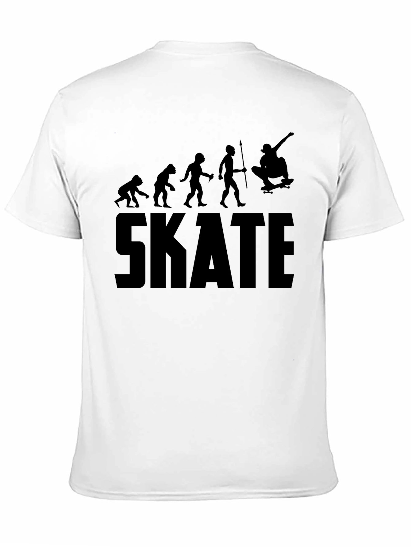Skate Evolution Black T-Shirt: From Ape to Ollie!