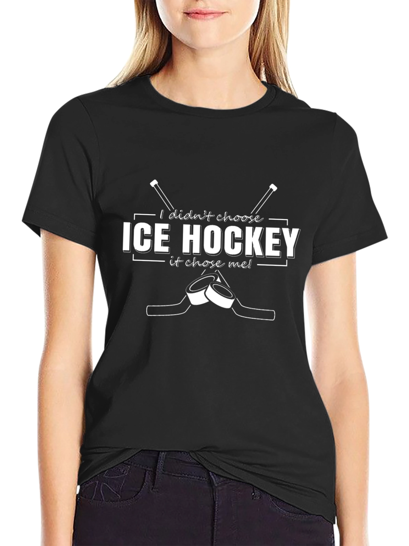 Ice Hockey Graphic Tee - Hockey Chose Me!