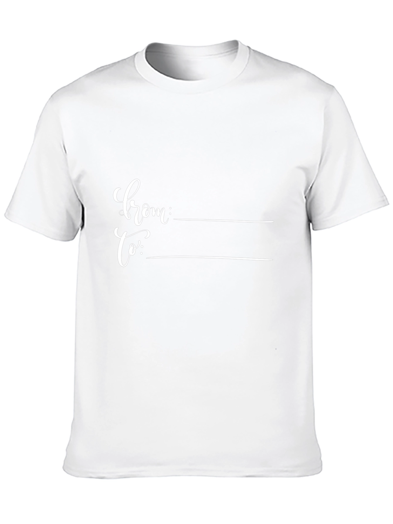 Customizable Gift T-Shirt: From To