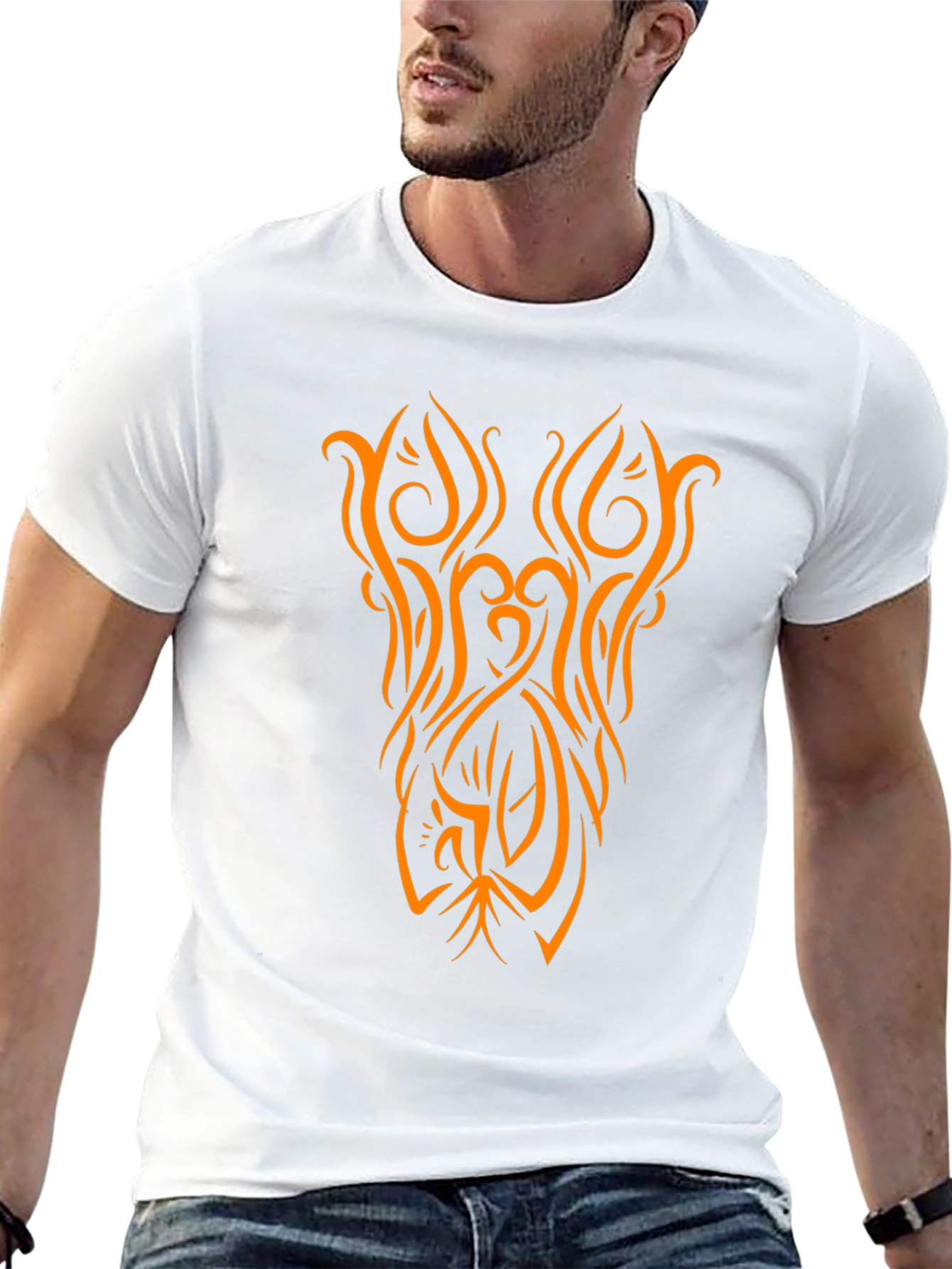 Modern Tribal Graphic Black T-Shirt