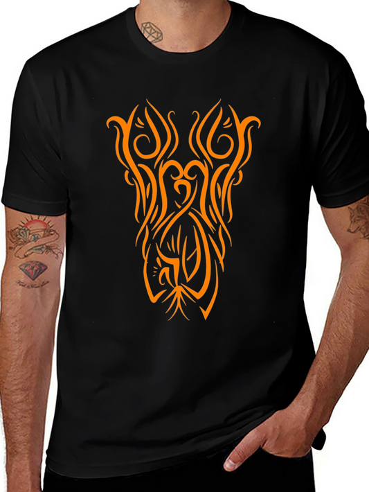 Modern Tribal Graphic Black T-Shirt