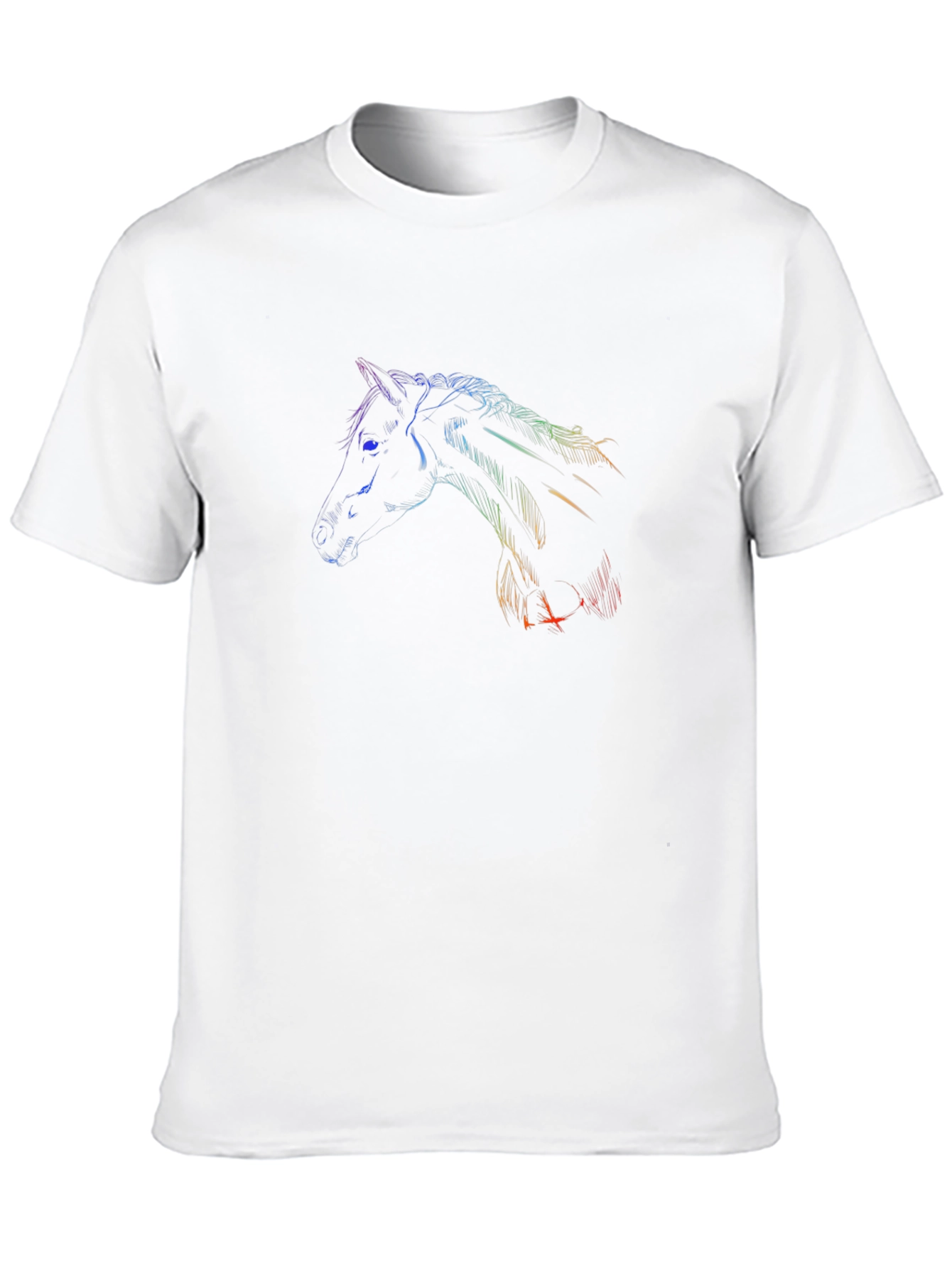 Rainbow Horse Graphic Black T-Shirt