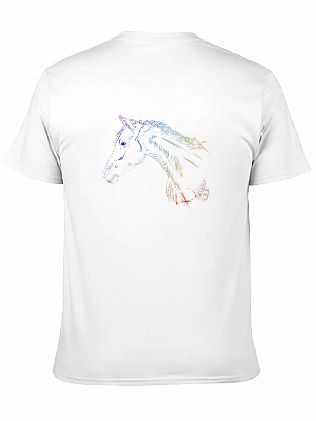Rainbow Horse Graphic Black T-Shirt