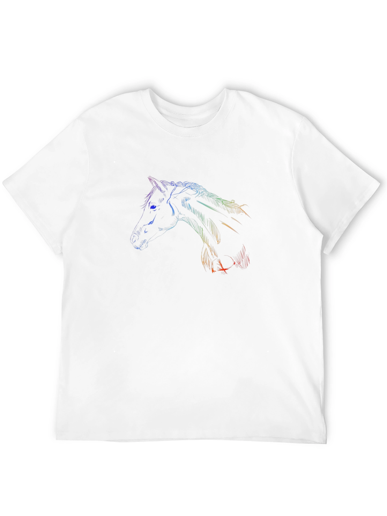 Rainbow Horse Graphic Black T-Shirt