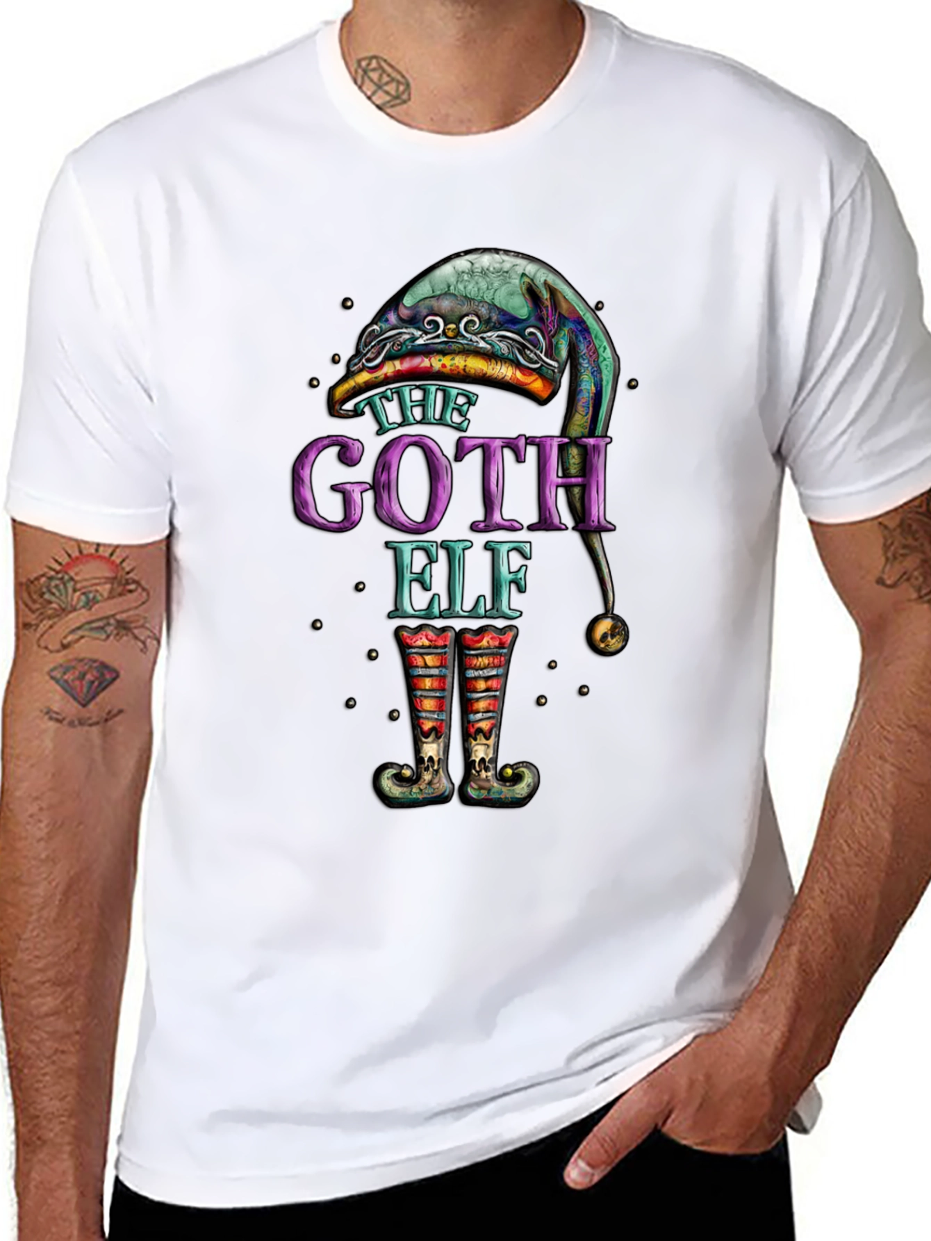 The Goth Elf Black Graphic Tee