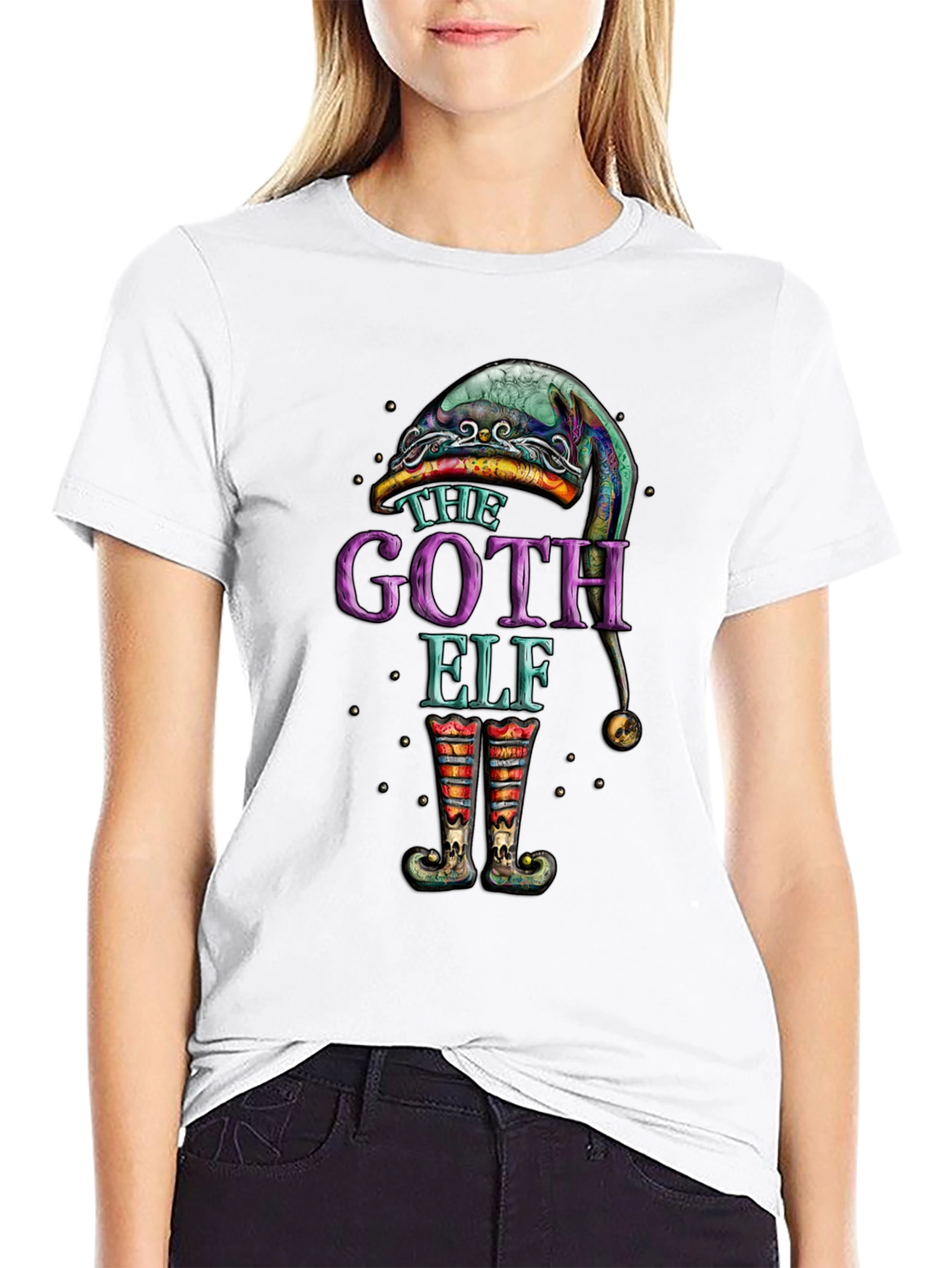The Goth Elf Black Graphic Tee