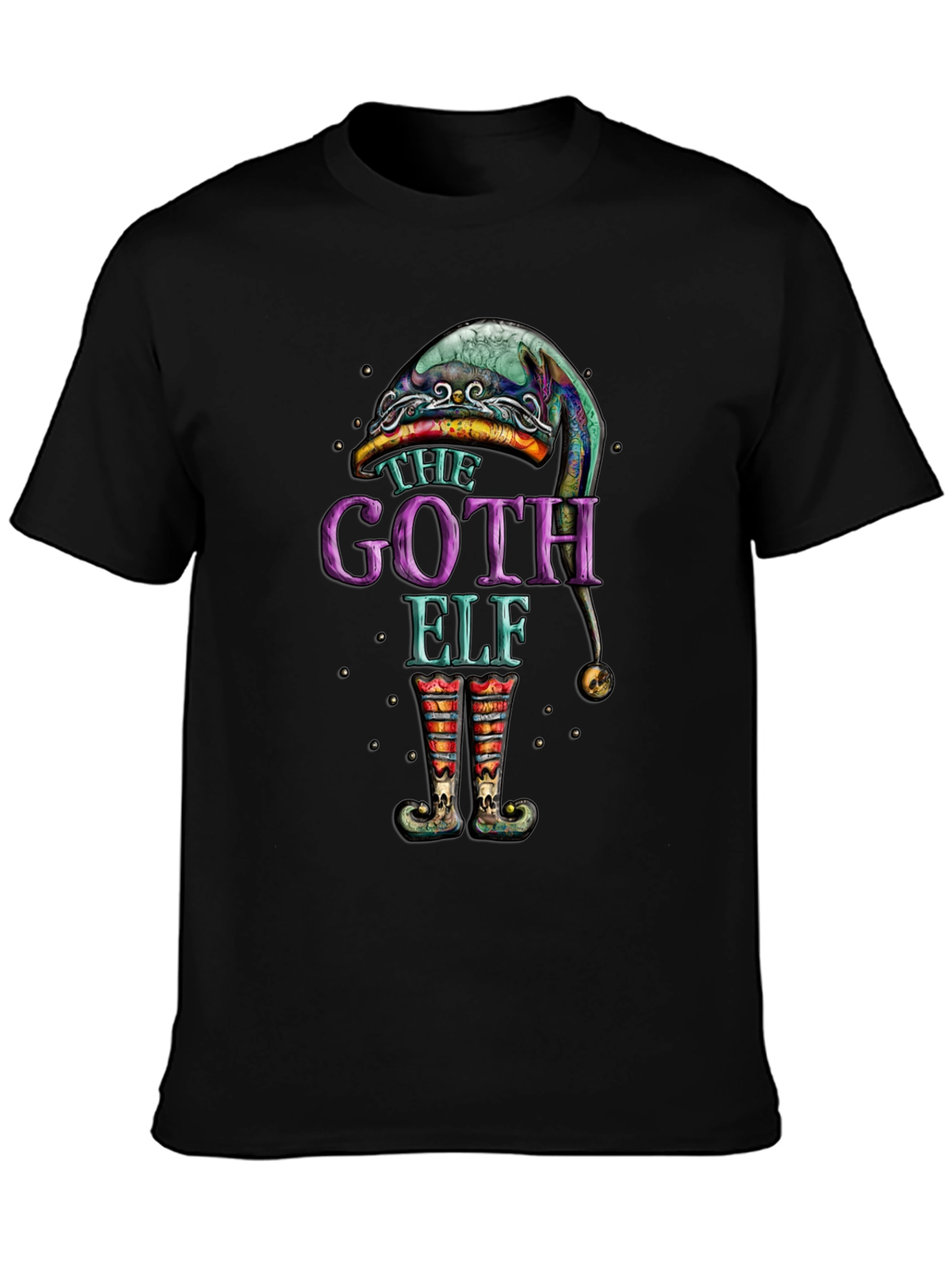 The Goth Elf Black Graphic Tee