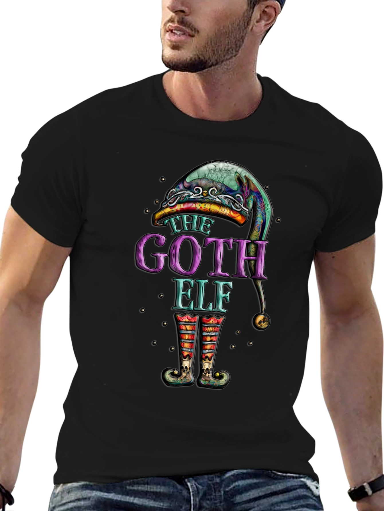 The Goth Elf Black Graphic Tee