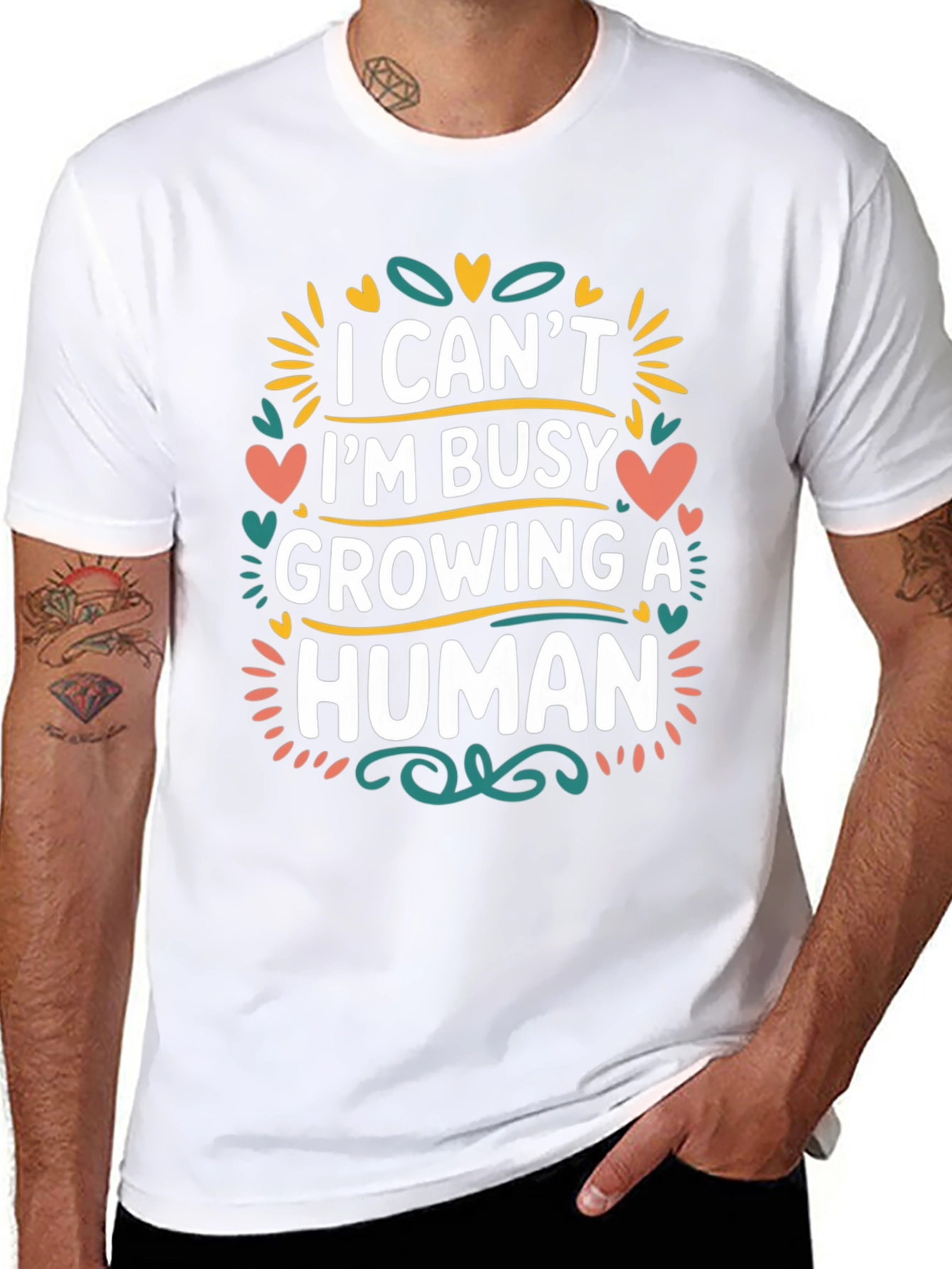 Im Busy Growing A Human Graphic Tee