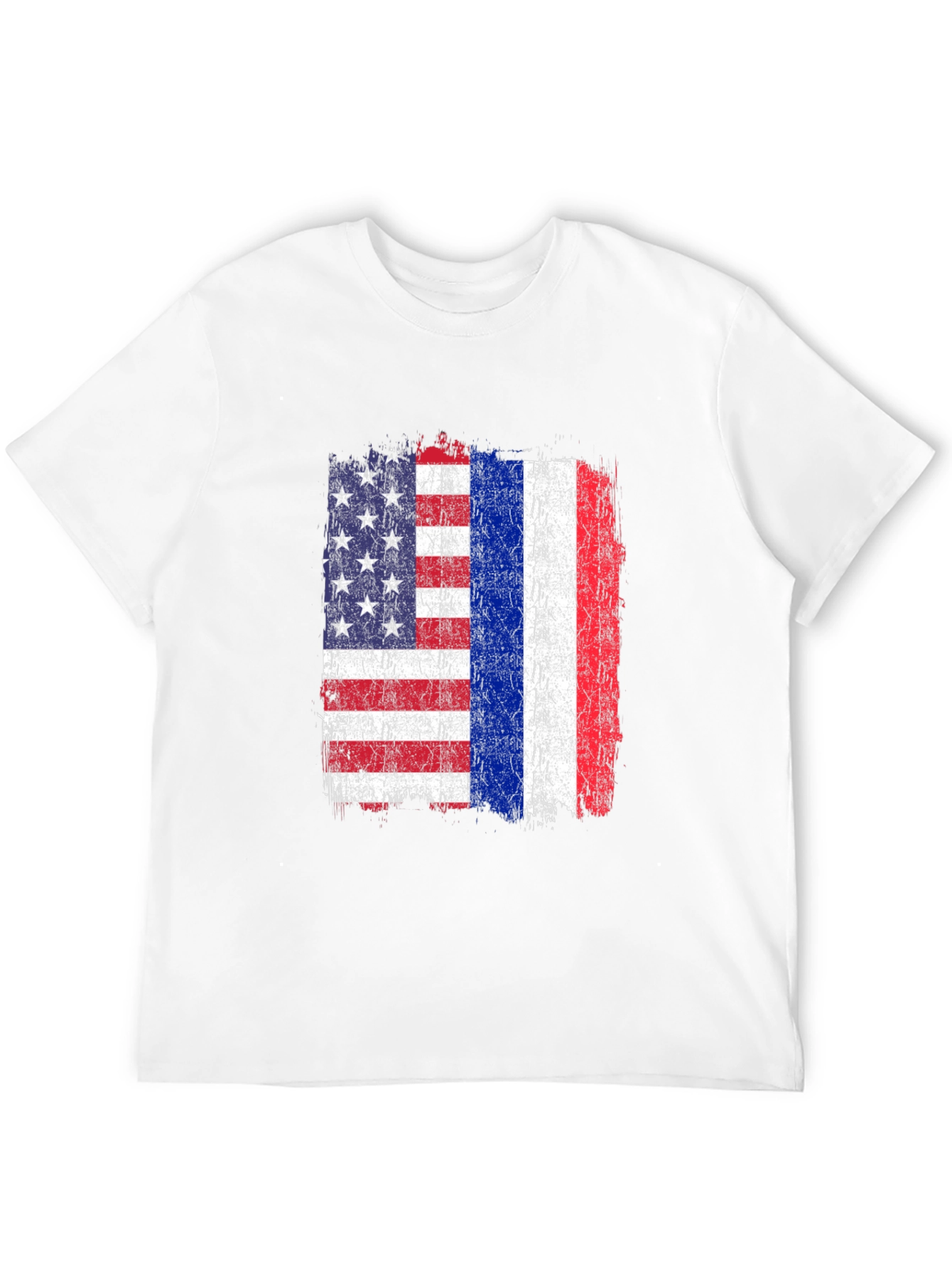 USA and Russia Flag Graphic Tee