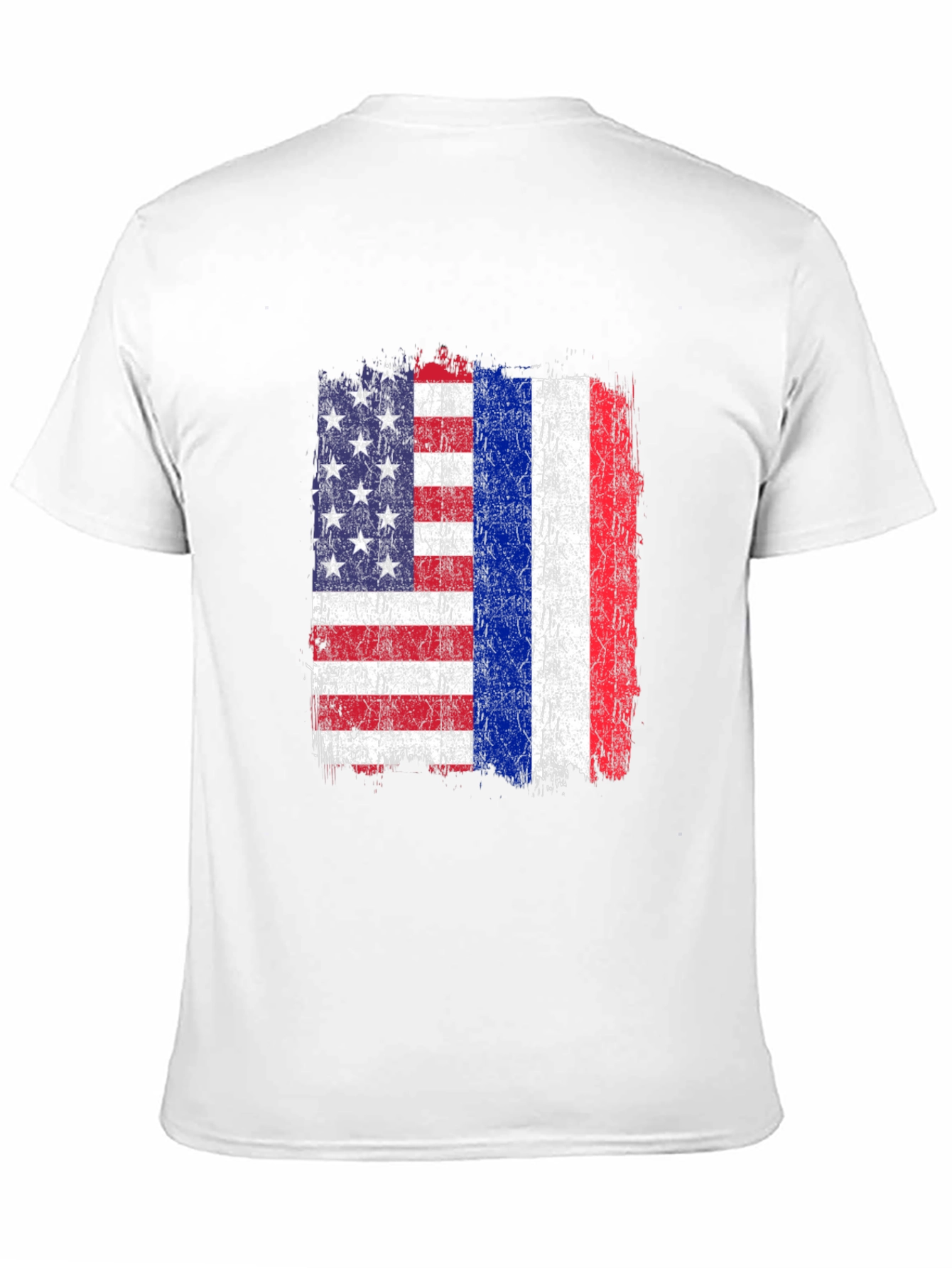 USA and Russia Flag Graphic Tee