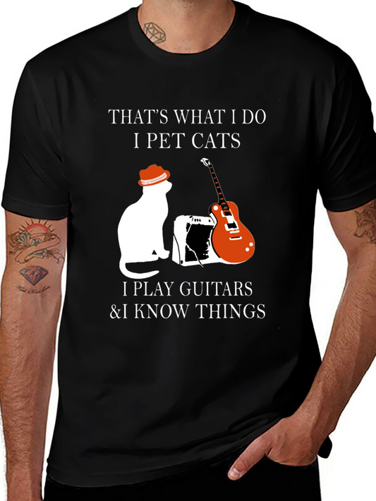 Pet Cats Play Guitar & Know Things T-Shirt
