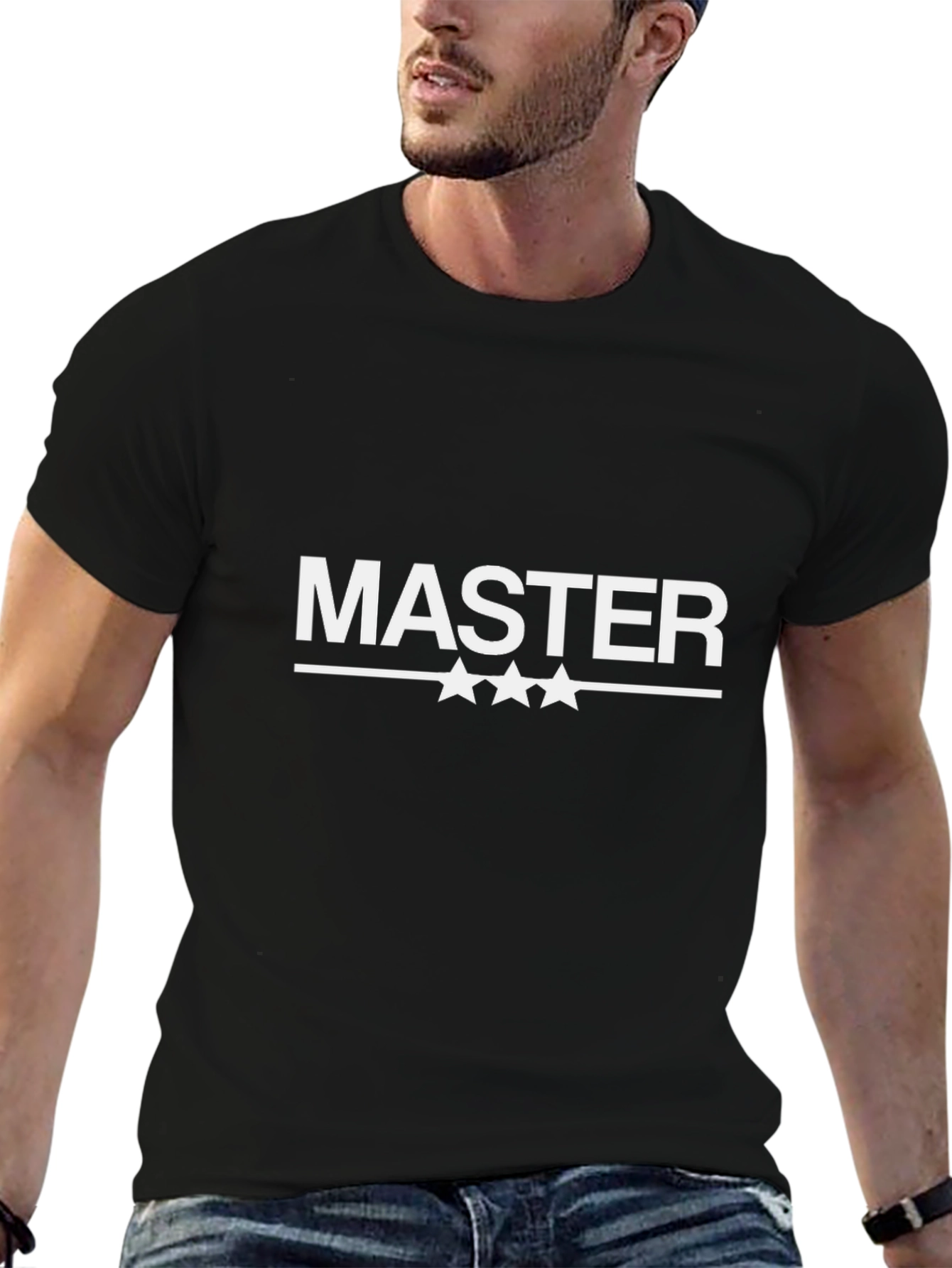 Master Graphic Tee - Black Cotton T-Shirt