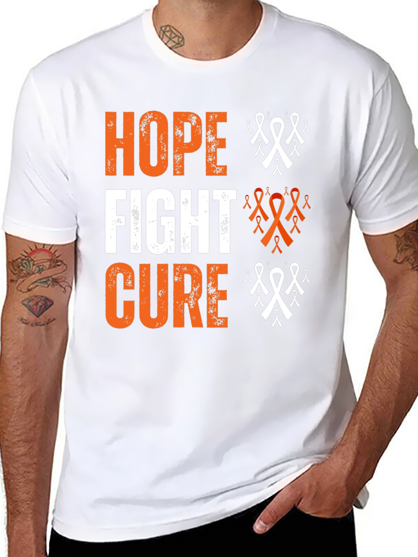Hope Fight Cure Black T-Shirt