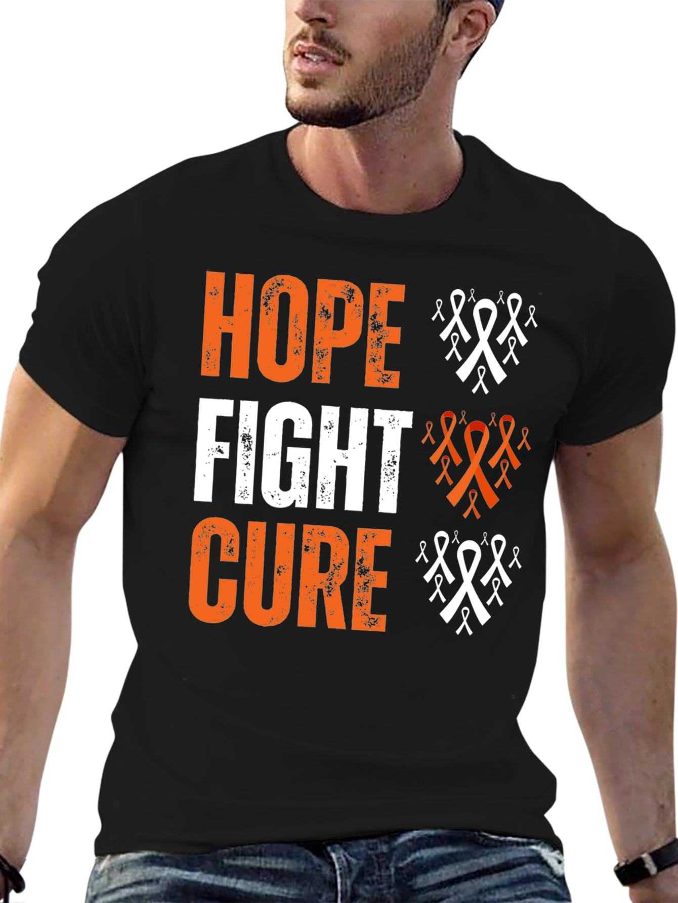 Hope Fight Cure Black T-Shirt