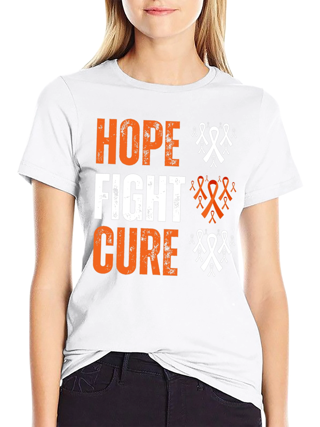 Hope Fight Cure Black T-Shirt