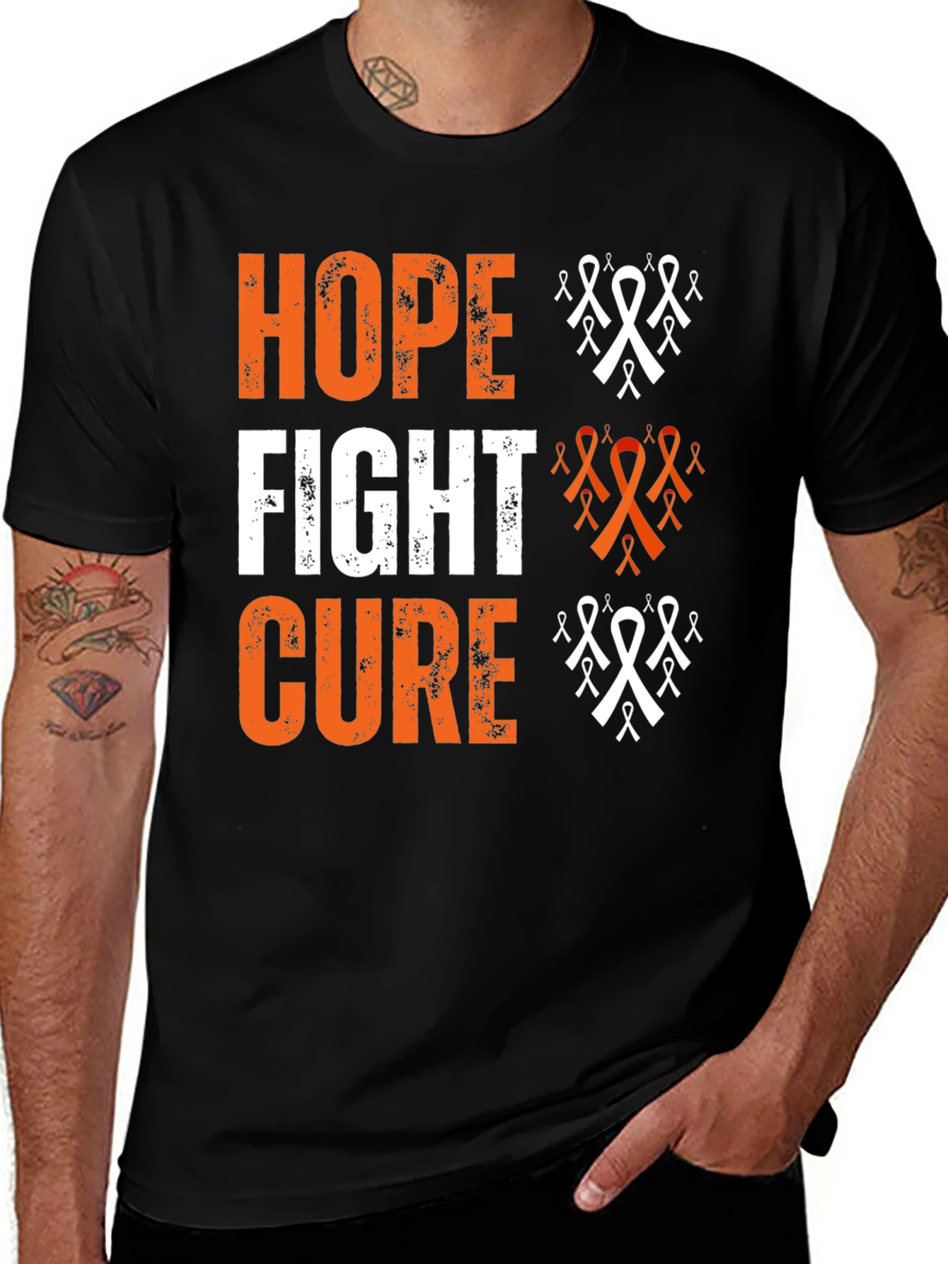 Hope Fight Cure Black T-Shirt