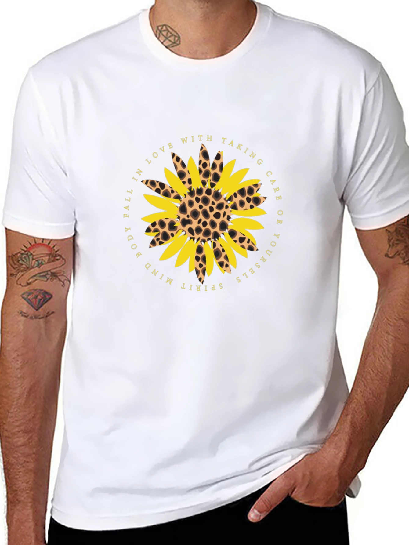 Sunflower Leopard Print Graphic Tee