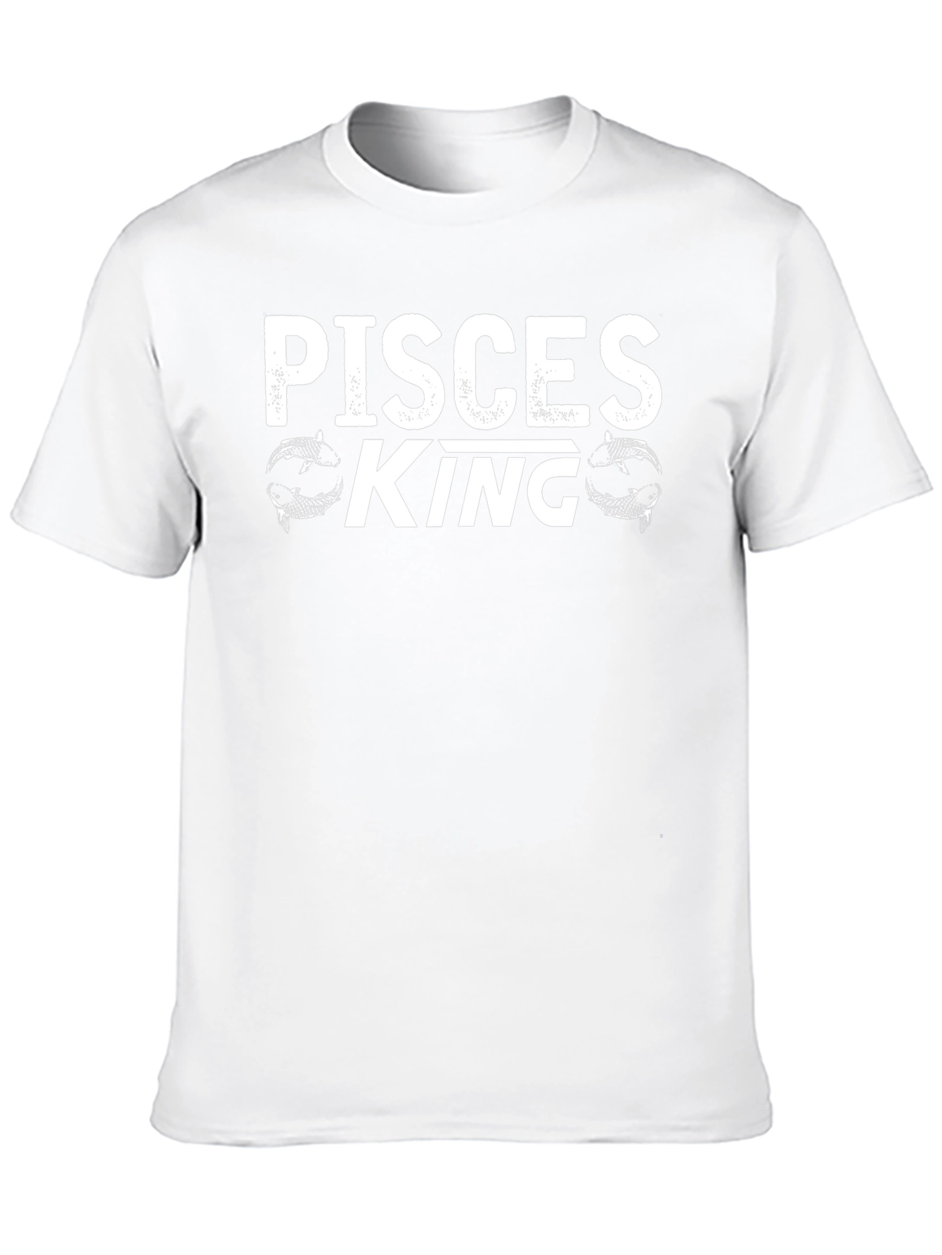 Pisces King Graphic Tee - Black Cotton Blend Shirt