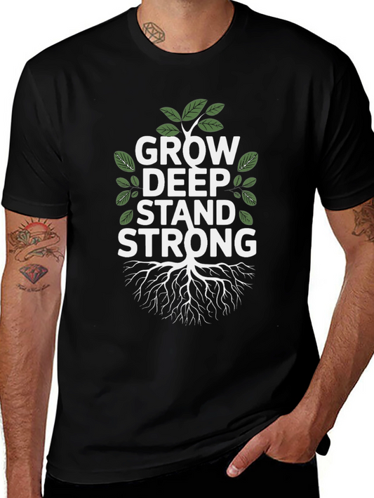 Grow Deep Stand Strong Tree Graphic Tee