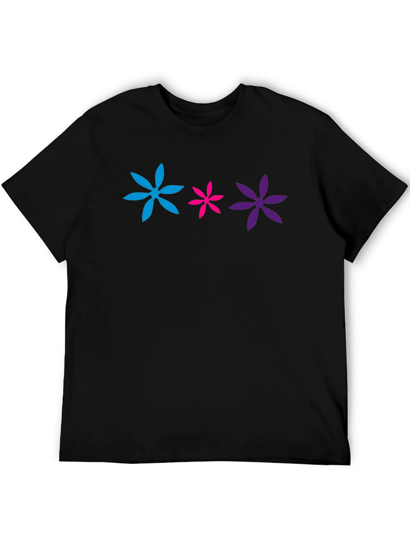 Floral Trio Black T-Shirt
