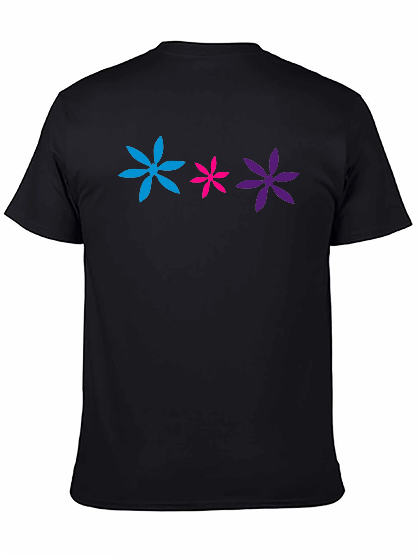 Floral Trio Black T-Shirt