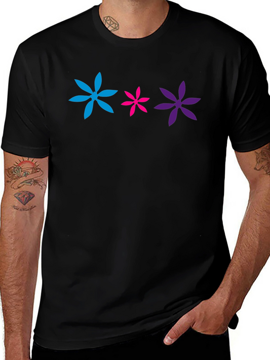 Floral Trio Black T-Shirt