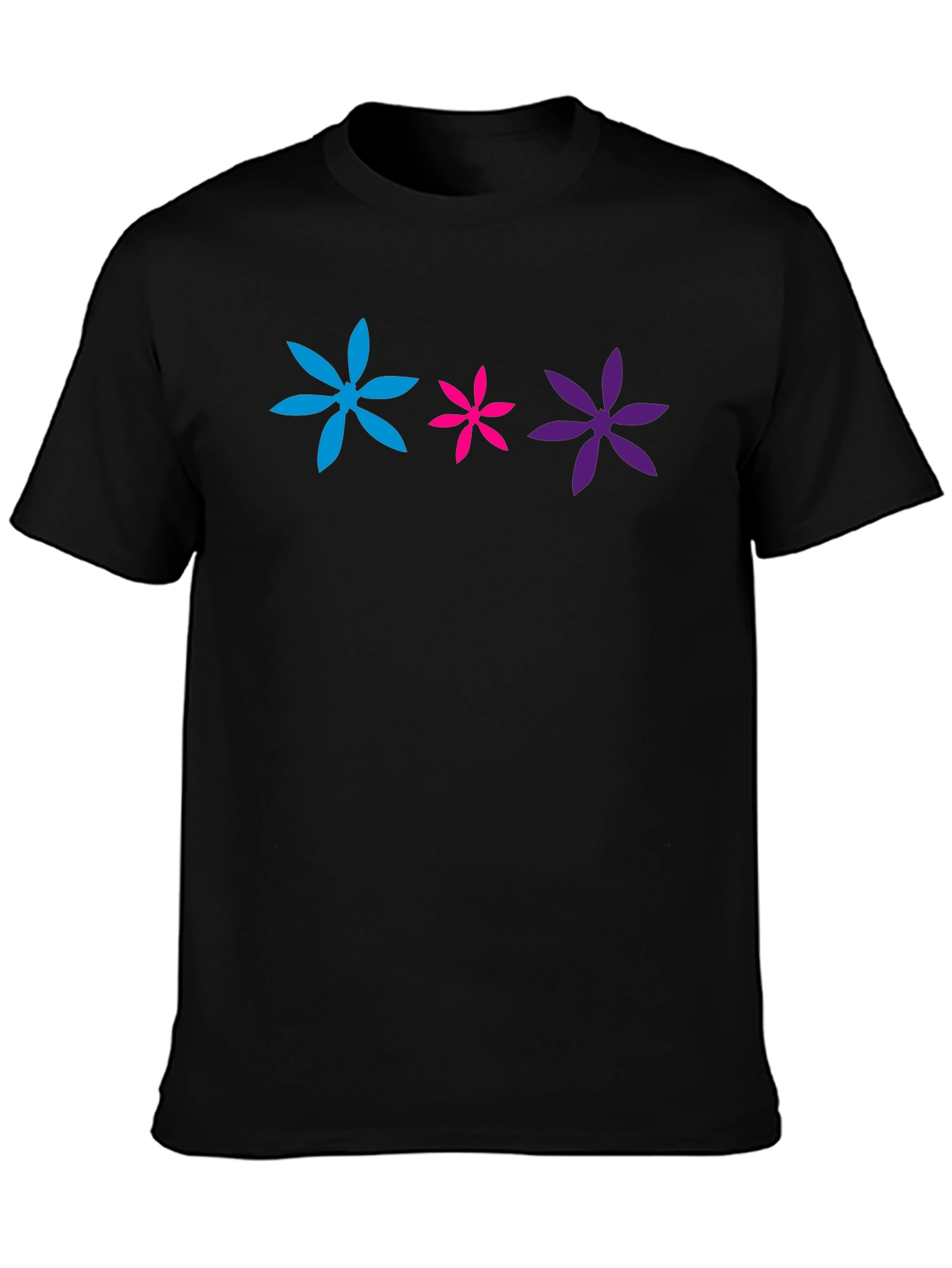 Floral Trio Black T-Shirt