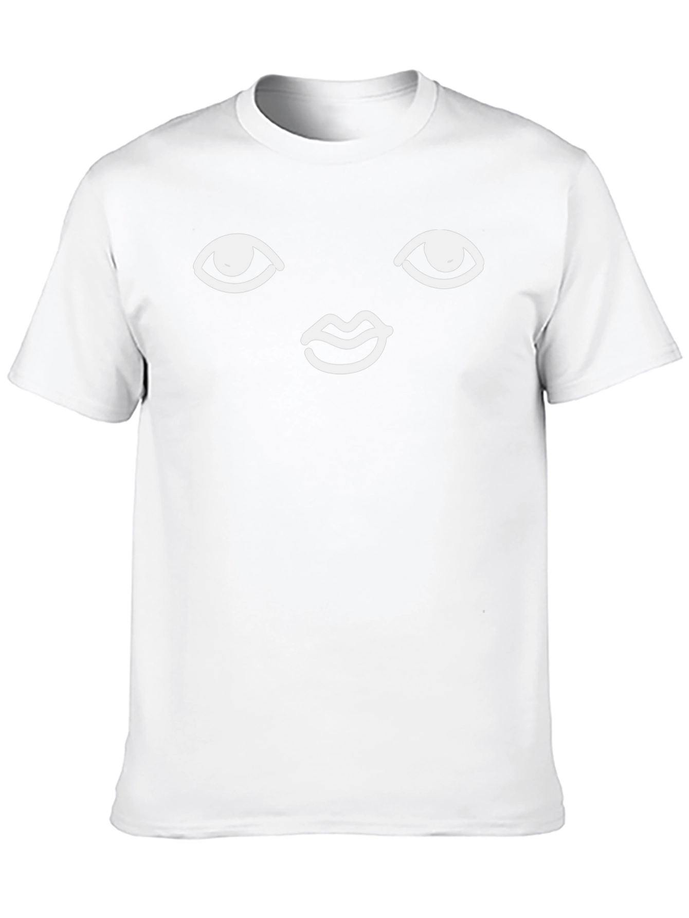 Minimalist Face Black T-Shirt Simple Graphic Tee