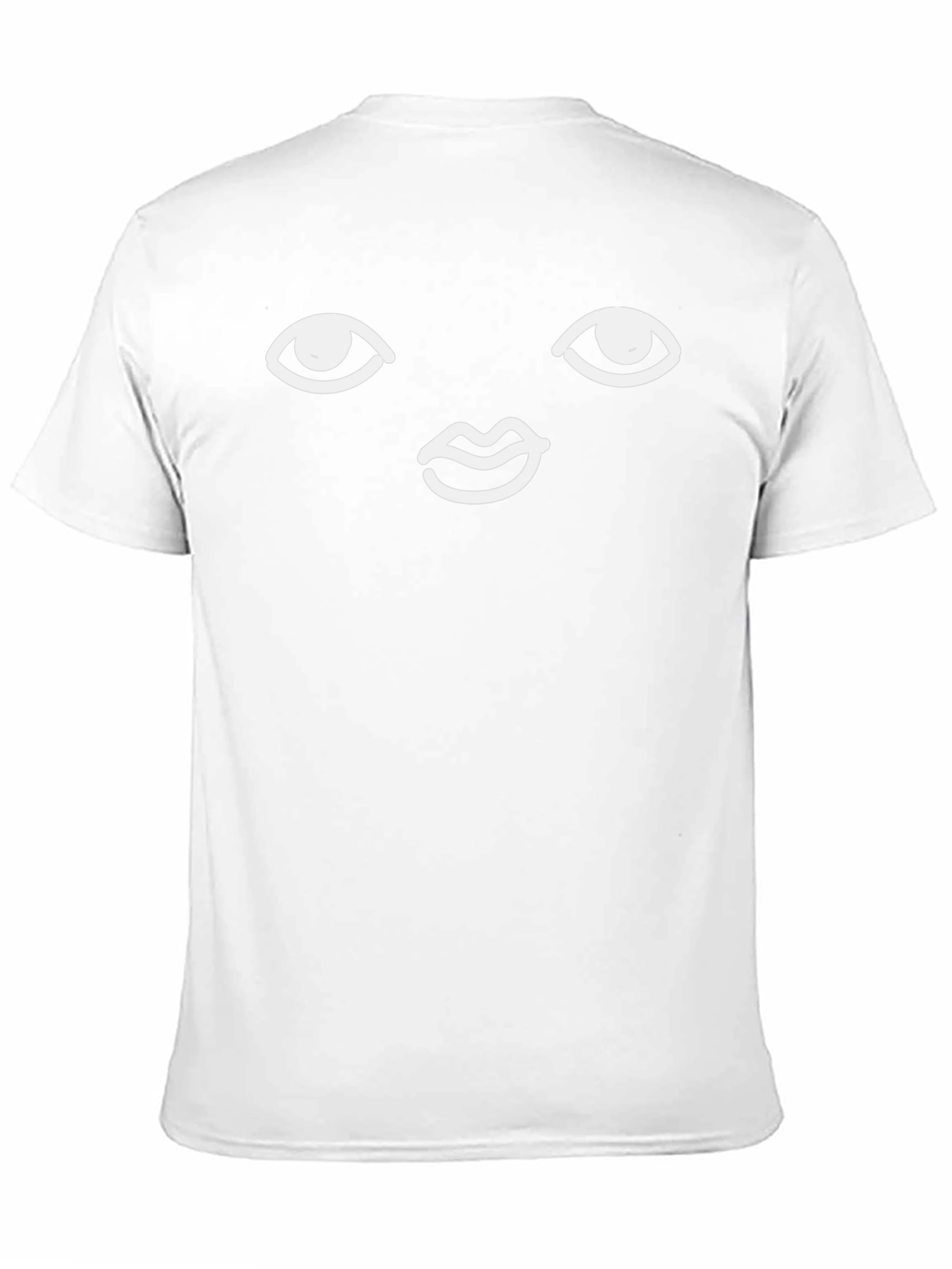 Minimalist Face Black T-Shirt Simple Graphic Tee